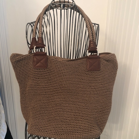NWOT The Sak Brown Woven Hobo Boho Bag - Picture 2 of 5